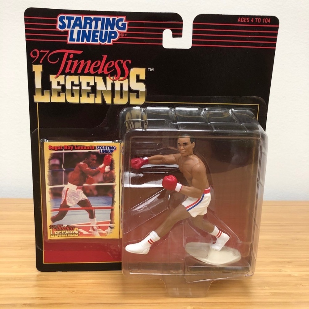 Starting Lineup Sugar Ray Leonard Action Figure Mens Collector Red Timeless 97